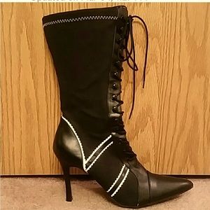 Reposh and never worn black lace up boots